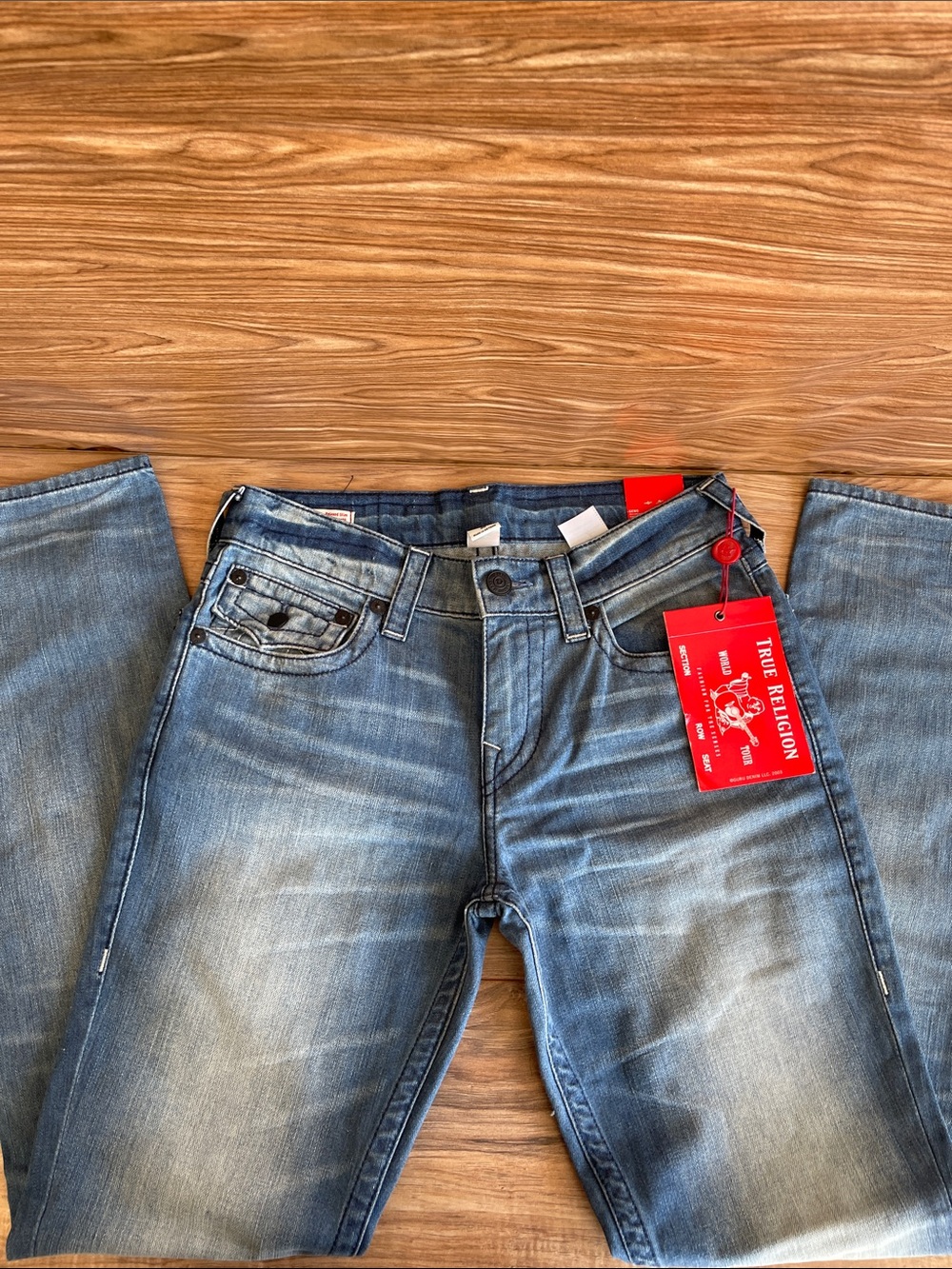 NWT True Religion Slim Fit Light Blue Washed Jeans Size W30